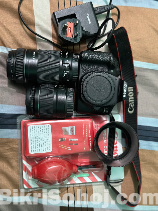 Canon 1300D with lence 55-250mm & 18-55mm